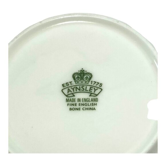 Aynsley Bone China Company Vintage Teacup & Saucer Set Turquoise Gold Trim - Picture 9 of 9